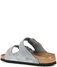Birkenstock Men's Arizona Soft Footbed Suede Double Banded Slide Sandals