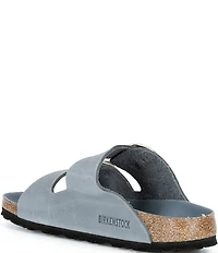 Birkenstock Women's Arizona Oiled Leather Big Buckle Hardware Slide Sandals