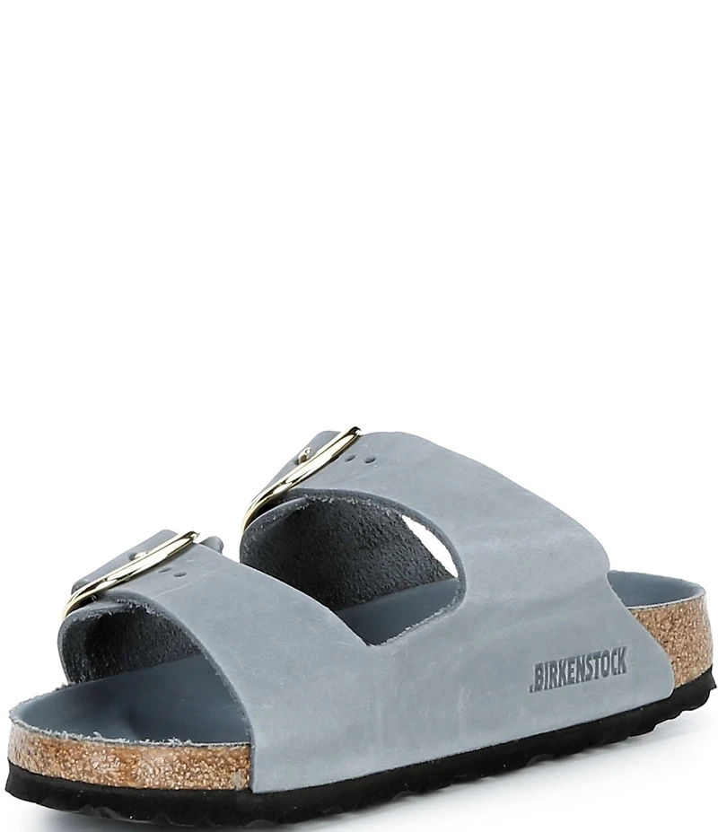 Birkenstock Women's Arizona Oiled Leather Big Buckle Hardware Slide Sandals