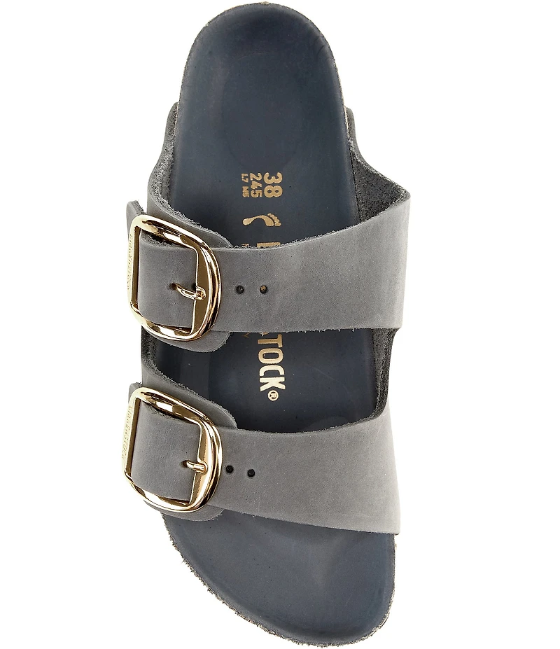 Birkenstock Women's Arizona Oiled Leather Big Buckle Hardware Slide Sandals