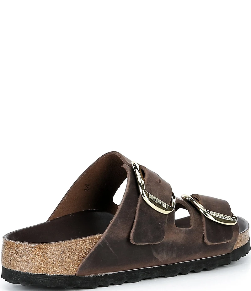 Birkenstock Women's Arizona Oiled Leather Big Buckle Hardware Slide Sandals