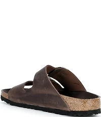 Birkenstock Women's Arizona Oiled Leather Big Buckle Hardware Slide Sandals