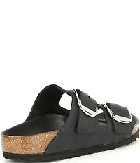 Birkenstock Women's Arizona Oiled Leather Big Buckle Hardware Slide Sandals