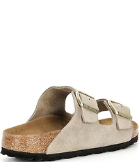Birkenstock Arizona Shimmering Suede Buckle Slide Sandals