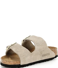Birkenstock Arizona Shimmering Suede Buckle Slide Sandals