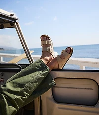 Birkenstock Arizona Shimmering Suede Buckle Slide Sandals