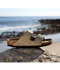 Birkenstock Arizona Shimmering Suede Buckle Slide Sandals