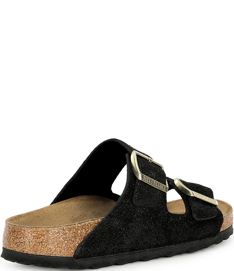 Birkenstock Arizona Shimmering Suede Buckle Slide Sandals