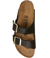 Birkenstock Arizona Shimmering Suede Buckle Slide Sandals