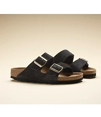 Birkenstock Arizona Shimmering Suede Buckle Slide Sandals