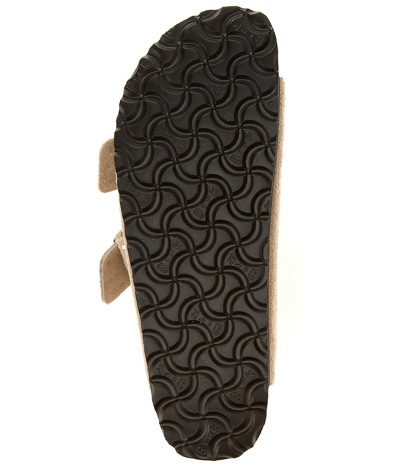 Birkenstock Arizona Suede Rivet Detail Double Banded Slide Sandals
