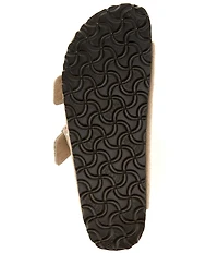 Birkenstock Arizona Suede Rivet Detail Double Banded Slide Sandals