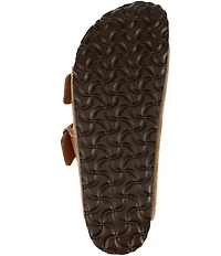 Birkenstock Arizona Suede Rivet Detail Double Banded Slide Sandals