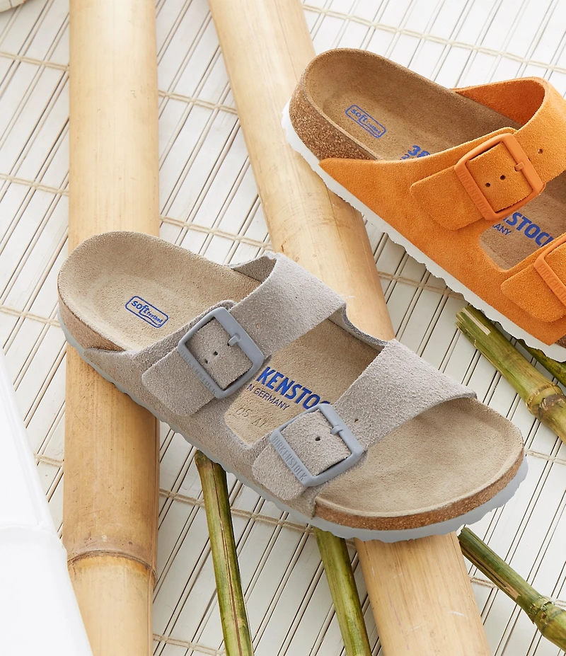 Birkenstock Women's Arizona Soft Footbed Suede Slide Sandals