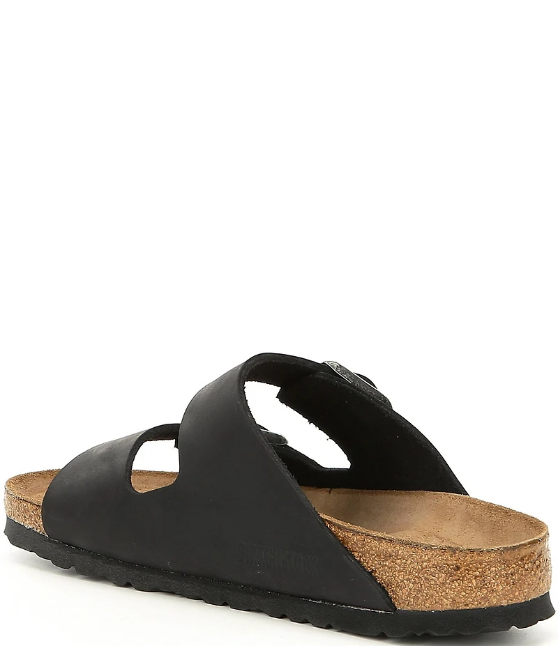 Birkenstock Women's Arizona Oiled Leather Soft Footbed Slide Sandals