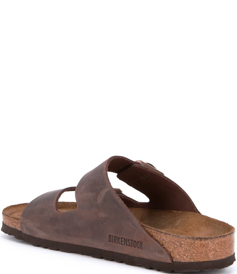 Birkenstock Women's Arizona Oiled Leather Soft Footbed Slide Sandals