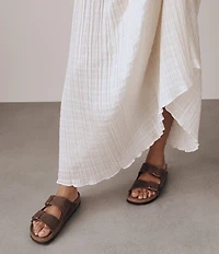 Birkenstock Women's Arizona Oiled Leather Soft Footbed Slide Sandals