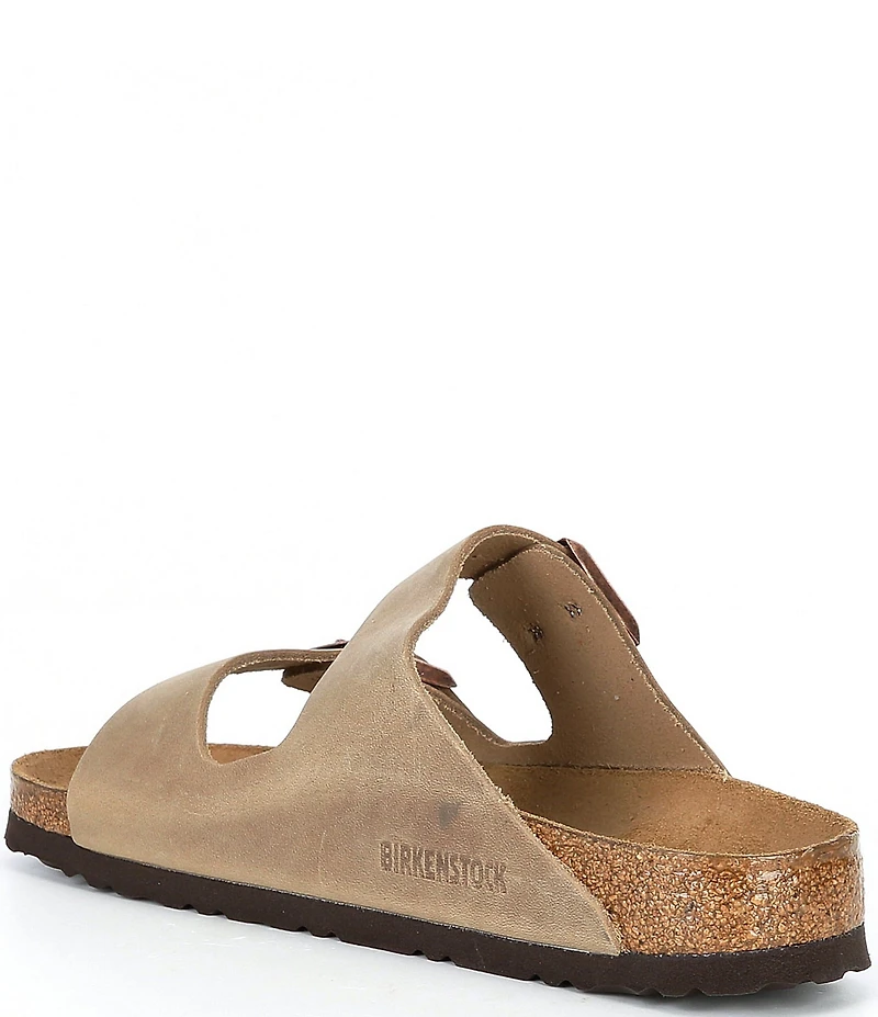Birkenstock Women's Arizona Oiled Leather Soft Footbed Slide Sandals