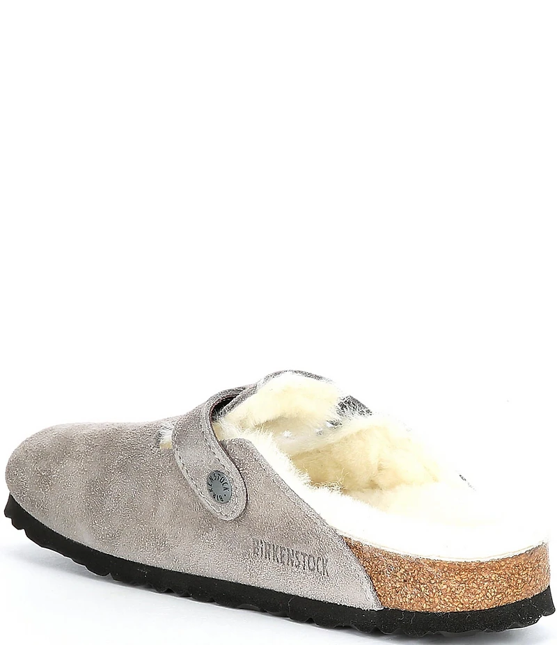 Birkenstock Women's Boston Suede Shearling-Lined Clogs