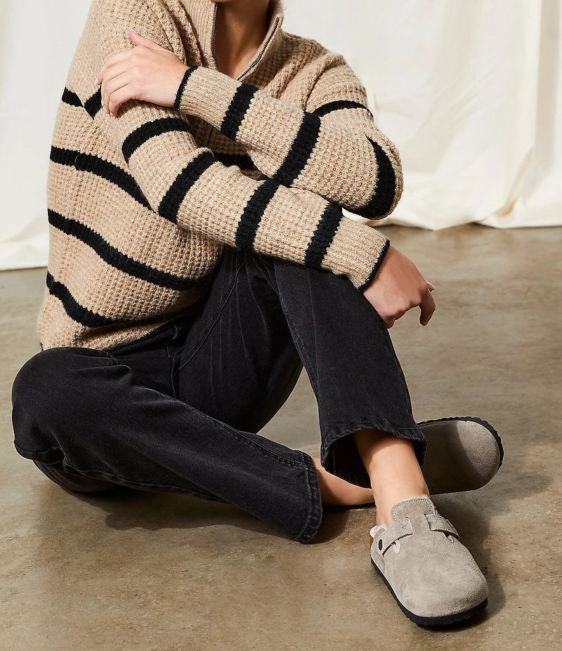 Birkenstock Women's Boston Suede Shearling-Lined Clogs