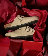 Birkenstock Women's Boston Suede Shearling-Lined Clogs