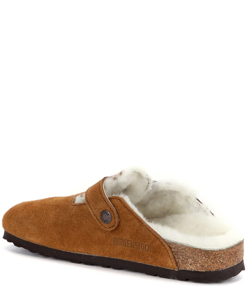 Birkenstock Women's Boston Suede Shearling-Lined Clogs