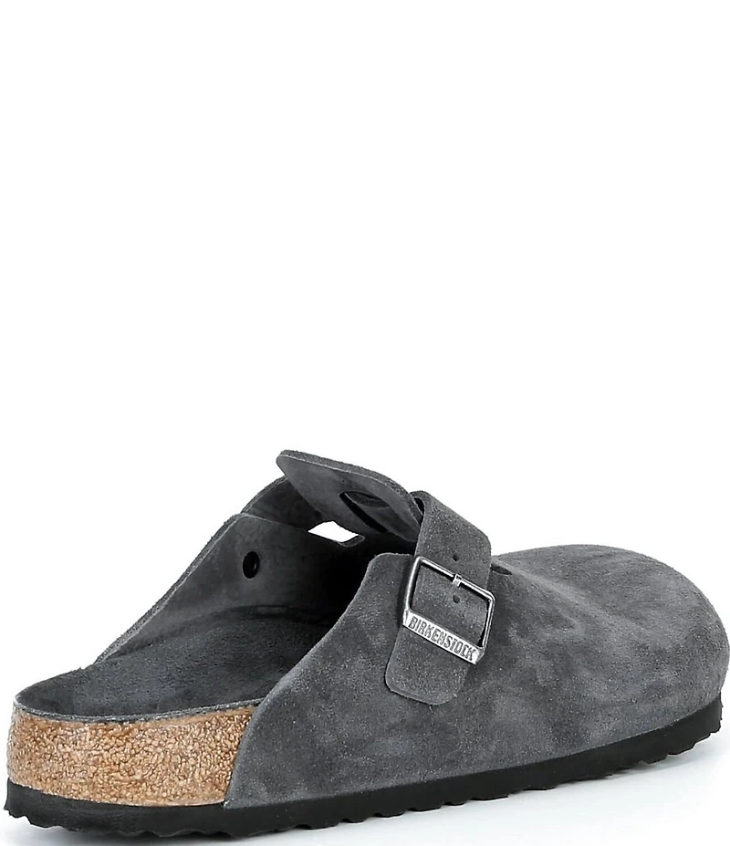 Birkenstock Men's Boston Suede Soft Footbed Family Matching Clogs