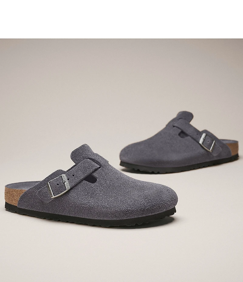 Birkenstock Men's Boston Suede Soft Footbed Family Matching Clogs