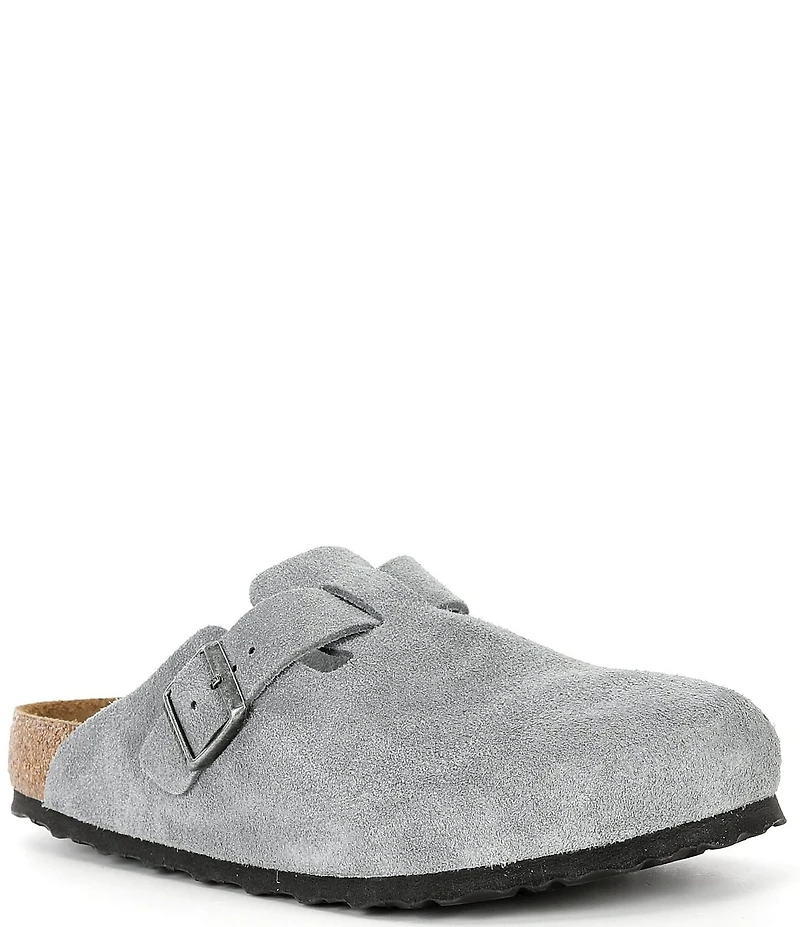 Birkenstock Men's Boston Suede Soft Footbed Family Matching Clogs
