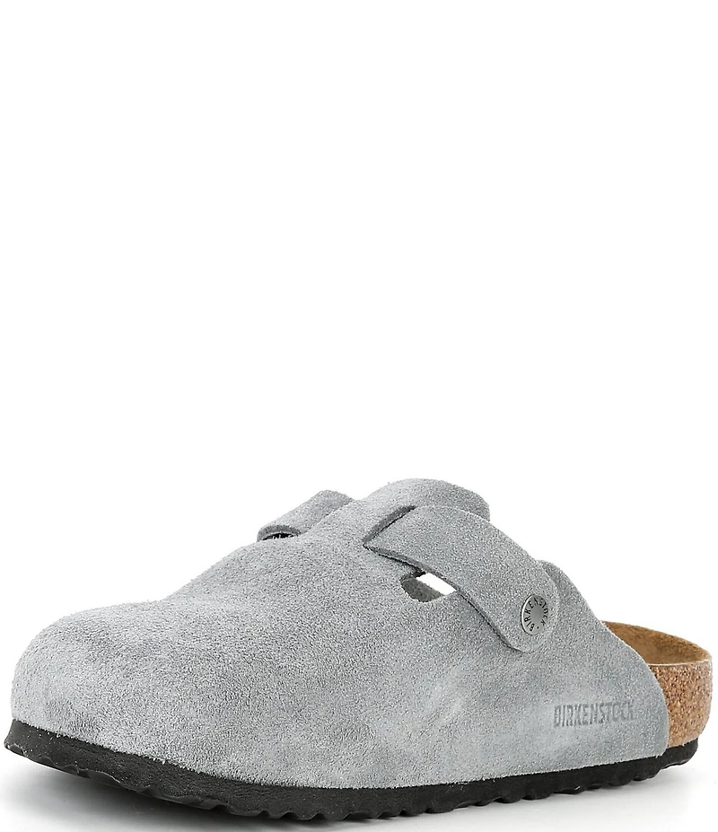 Birkenstock Men's Boston Suede Soft Footbed Family Matching Clogs