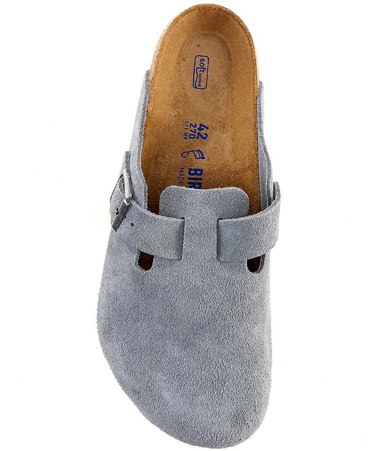 Birkenstock Men's Boston Suede Soft Footbed Family Matching Clogs