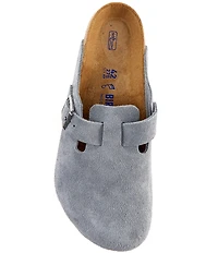 Birkenstock Men's Boston Suede Soft Footbed Family Matching Clogs