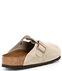 Birkenstock Men's Boston Suede Soft Footbed Family Matching Clogs