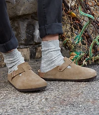 Birkenstock Men's Boston Suede Soft Footbed Family Matching Clogs