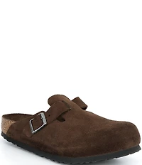 Birkenstock Men's Boston Suede Soft Footbed Family Matching Clogs
