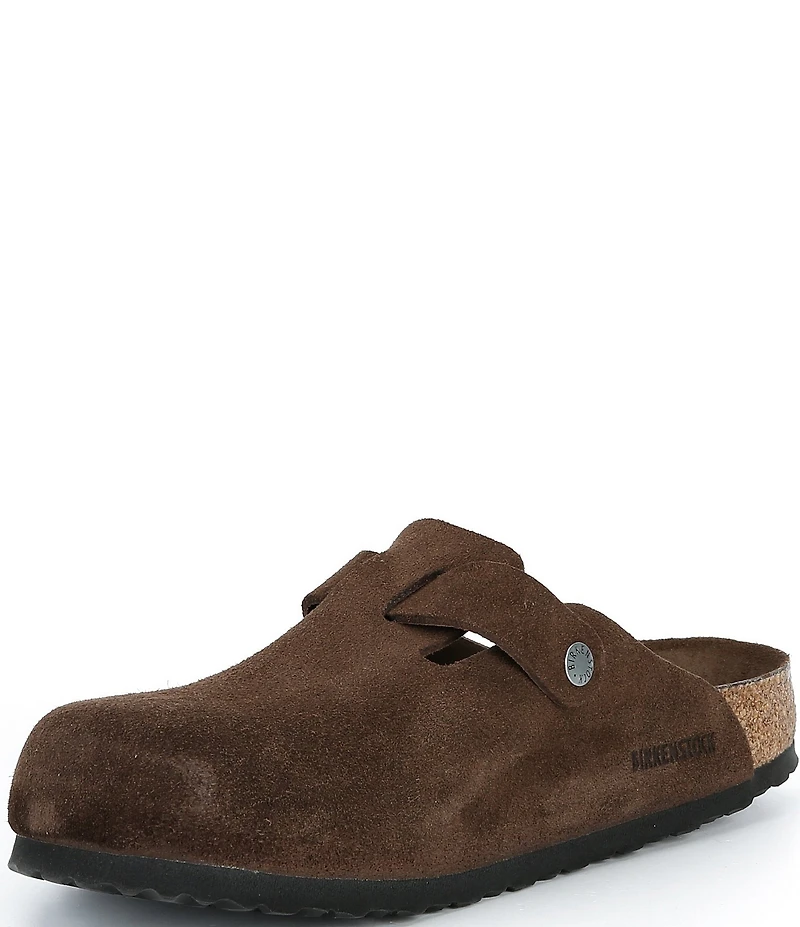 Birkenstock Men's Boston Suede Soft Footbed Family Matching Clogs