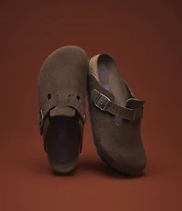 Birkenstock Men's Boston Suede Soft Footbed Family Matching Clogs