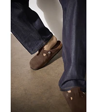 Birkenstock Men's Boston Suede Soft Footbed Family Matching Clogs