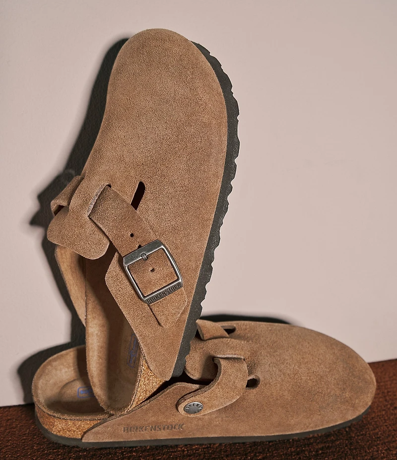 Birkenstock Women's Boston Suede Soft Footbed Family Matching Clogs