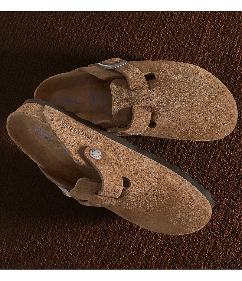 Birkenstock Women's Boston Suede Soft Footbed Family Matching Clogs
