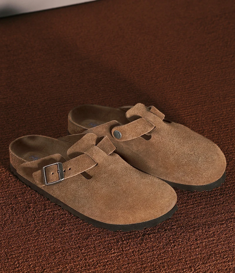 Birkenstock Women's Boston Suede Soft Footbed Family Matching Clogs