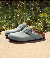 Birkenstock Women's Boston Suede Soft Footbed Family Matching Clogs