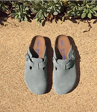 Birkenstock Women's Boston Suede Soft Footbed Family Matching Clogs