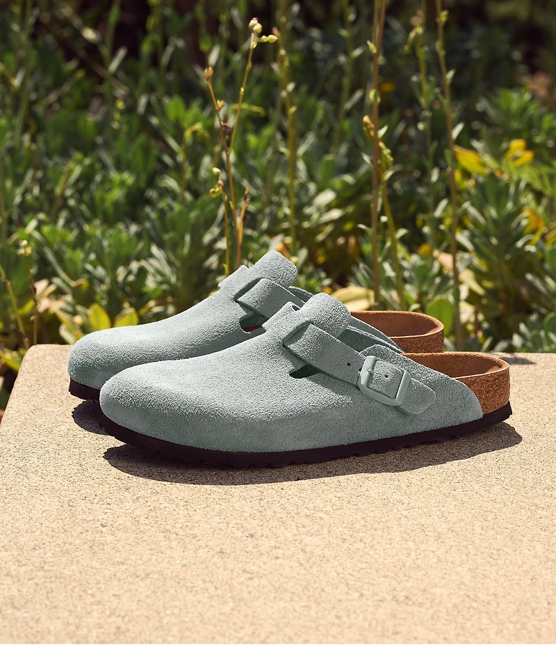 Birkenstock Women's Boston Suede Soft Footbed Family Matching Clogs