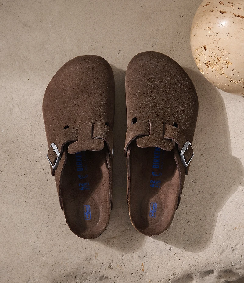 Birkenstock Women's Boston Suede Soft Footbed Family Matching Clogs