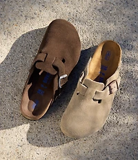 Birkenstock Women's Boston Suede Soft Footbed Family Matching Clogs