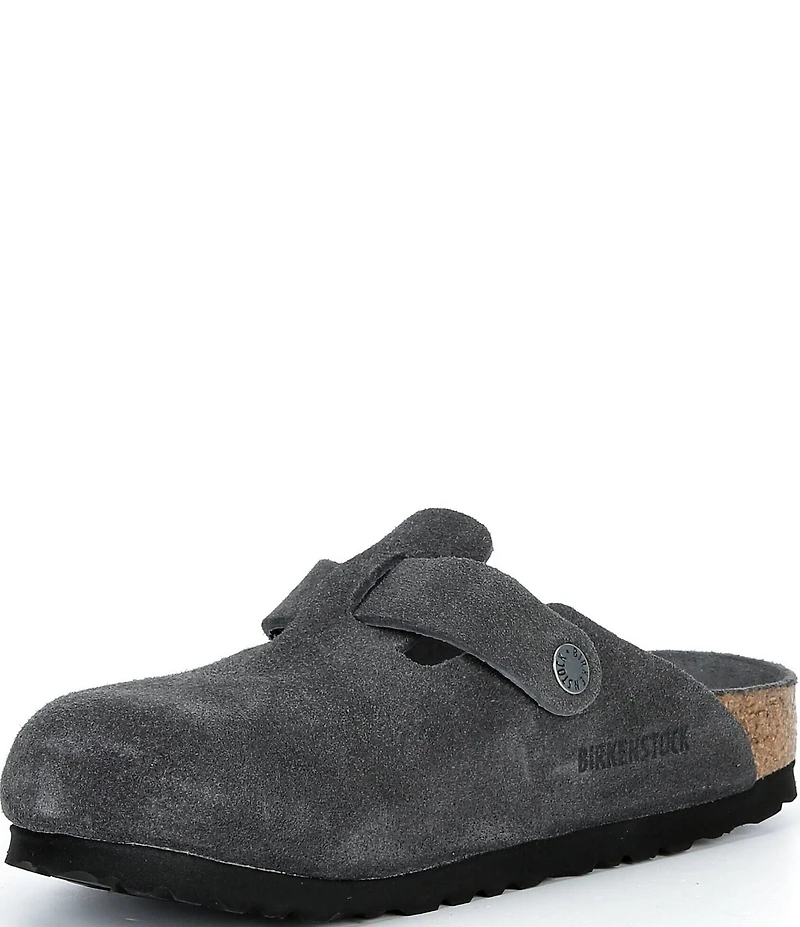 Birkenstock Women's Boston Suede Soft Footbed Family Matching Clogs