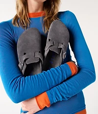 Birkenstock Women's Boston Suede Soft Footbed Family Matching Clogs