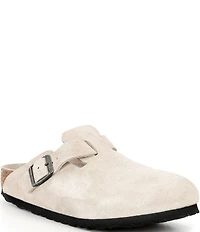 Birkenstock Women's Boston Suede Soft Footbed Family Matching Clogs