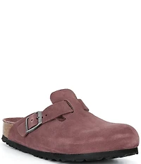 Birkenstock Women's Boston Suede Soft Footbed Family Matching Clogs
